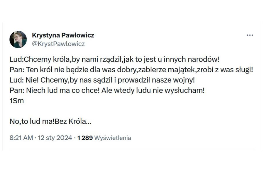 Krystyna Pawłowicz grzmi na X