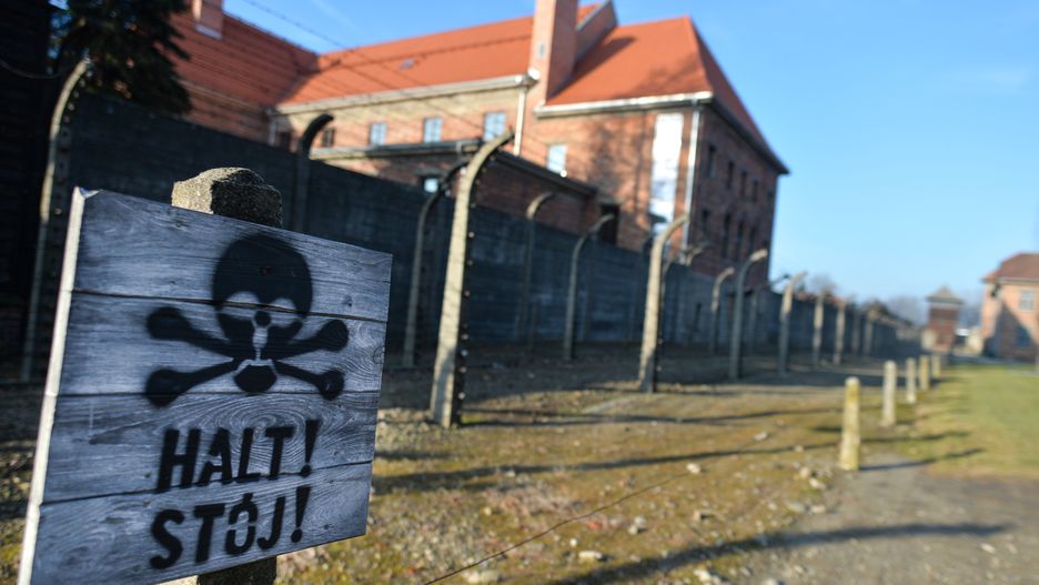Warszawa. W tym roku uroczystości wyzwolenia więźniów nazistowskiego obozu zagłady Auschwitz-Birkenau nie mogły odbyć się w miejscu pamięci w Oswiecimiu. Ocaleni i świadkowie Zagłady spotkali się w sieci (Photo by Artur Widak/NurPhoto via Getty Images)