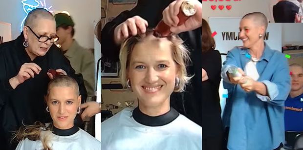 Zakład fryzjerski Łatwoganga działa pełną parą. Teraz Nosowska i Kulesza ogoliły Olę Domańską!