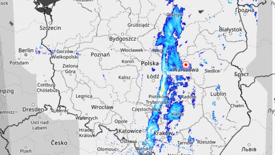 Serwis IMGW pozwala śledzić sytuację burzową w czasie rzeczywistym