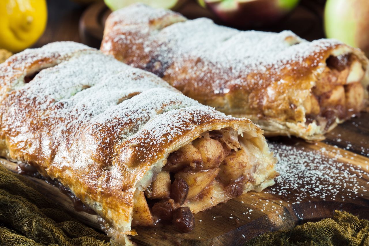 Indulge in culinary nostalgia with homemade apple strudel