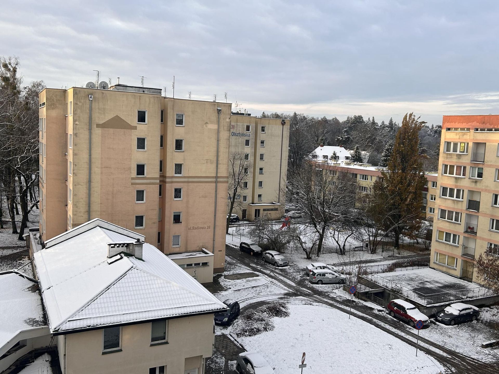 Śnieg w Olsztynie
