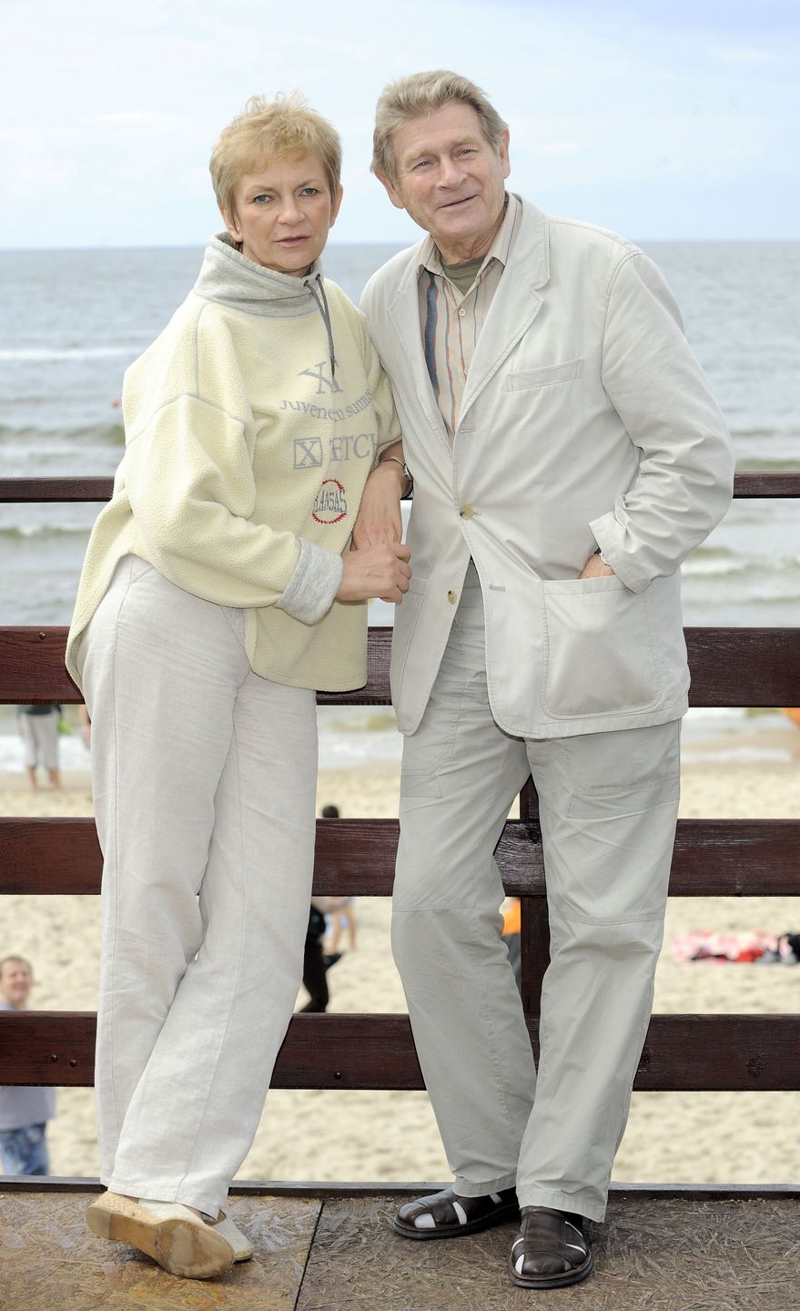 Stanisław Mikulski z żoną Małgorzatą