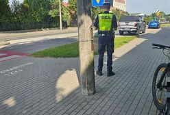 Rowerzysta uderzył w słup. Jechał skradzionym rowerem