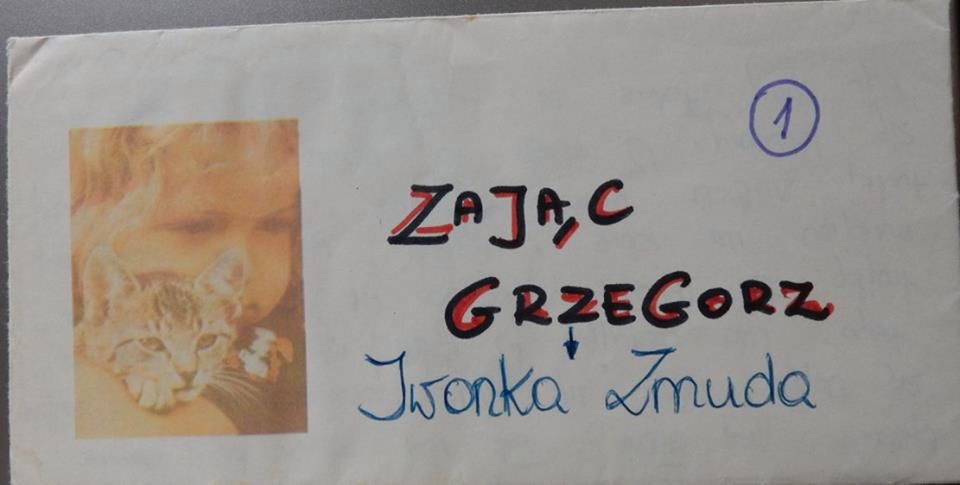 Koperta została znaleziona w kupionej przez intenret książce.