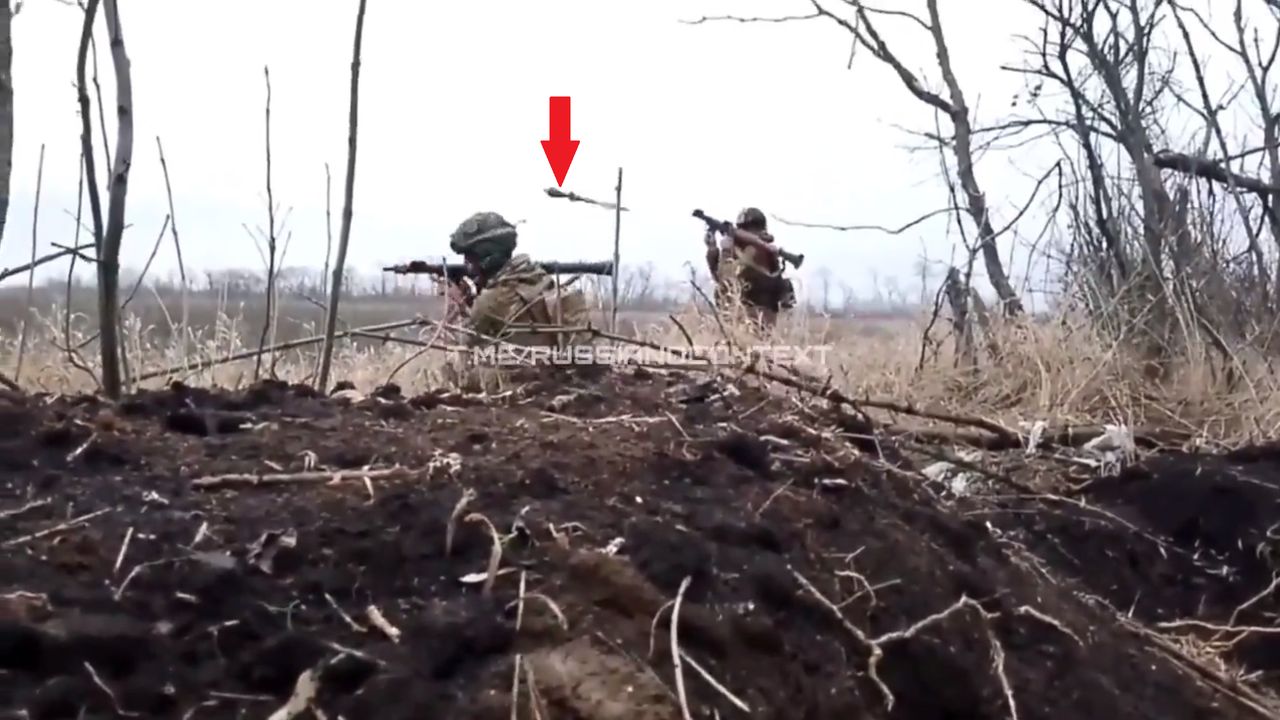 A view of the faulty grenade from the RPG-7 launcher, whose rocket engine and booster failed.