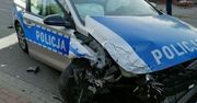 Sieradz. Finał policyjnego pościgu: rozbity radiowóz, trzy osoby w szpitalu