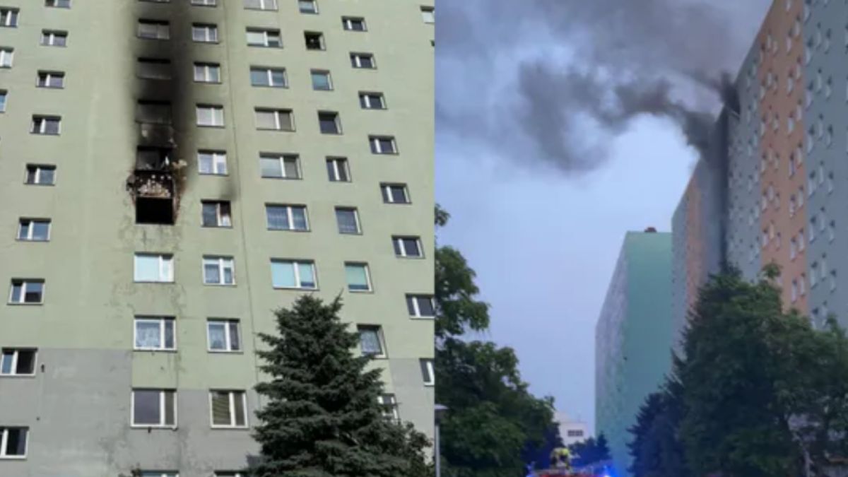 Pożar w bloku w Rzeszowie