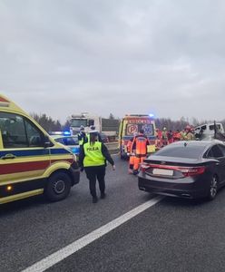 Karambol na S8. Wezwano dwa śmigłowce LPR