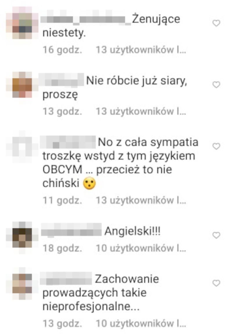 Komentarze pod postem Macieja Dowbora o Maneskin