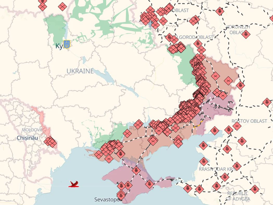  Ukraiński serwis Deep State prezentuje obszary, nad którymi Rosjanie przejęli kontrolę