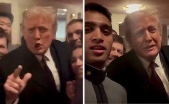 Nagranie z Trumpem stało się viralem. W ostatniej chwili ugryzł się w język