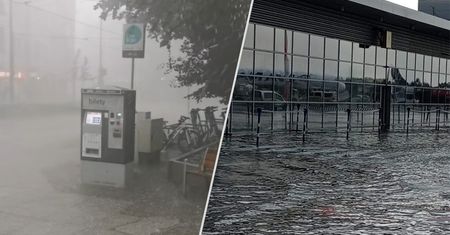 Zalało lotnisko. Potężna burza w Poznaniu