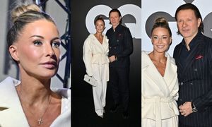 Małgorzata Rozenek CAŁA NA BIAŁO świeci wyprasowaną twarzą na imprezie "GQ". Radosław Majdan też przyszedł (ZDJĘCIA)