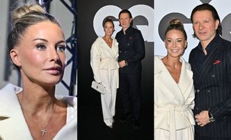 Małgorzata Rozenek CAŁA NA BIAŁO świeci wyprasowaną twarzą na imprezie "GQ". Radosław Majdan też przyszedł (ZDJĘCIA)
