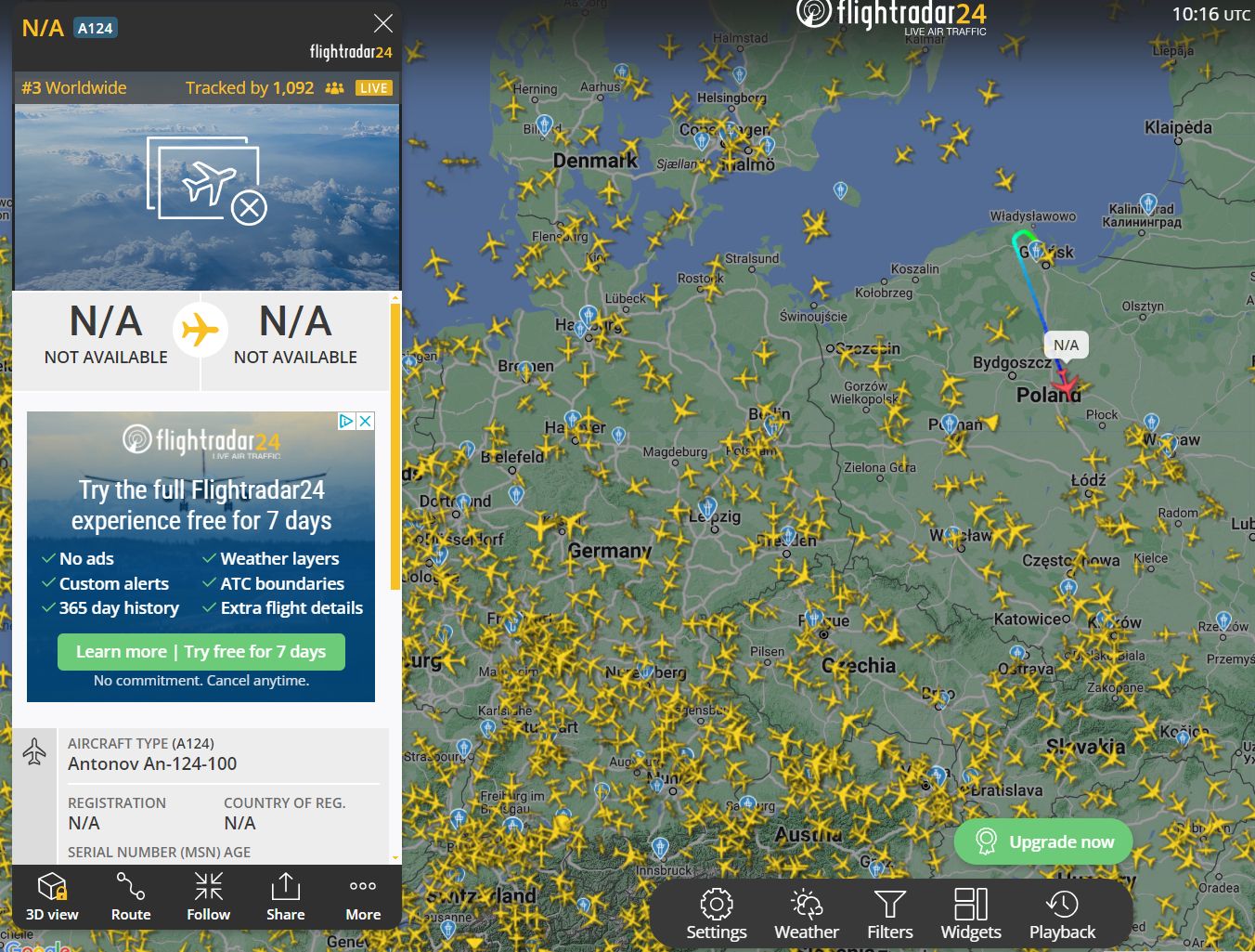 An-124 startujący z Gdyni