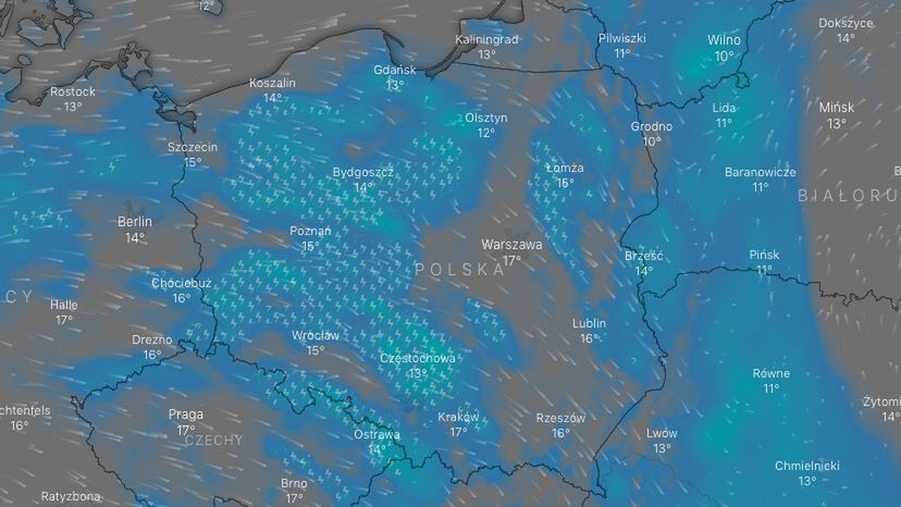 Pogoda. Burze z gradem pojawią się głownie na zachodzie kraju. Ale nie tylko