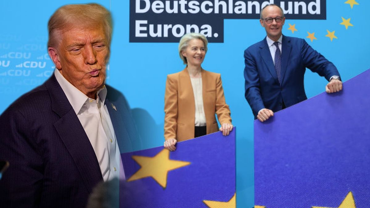 Donald Trump, Ursula von der Leyen i Friedrich Merz 