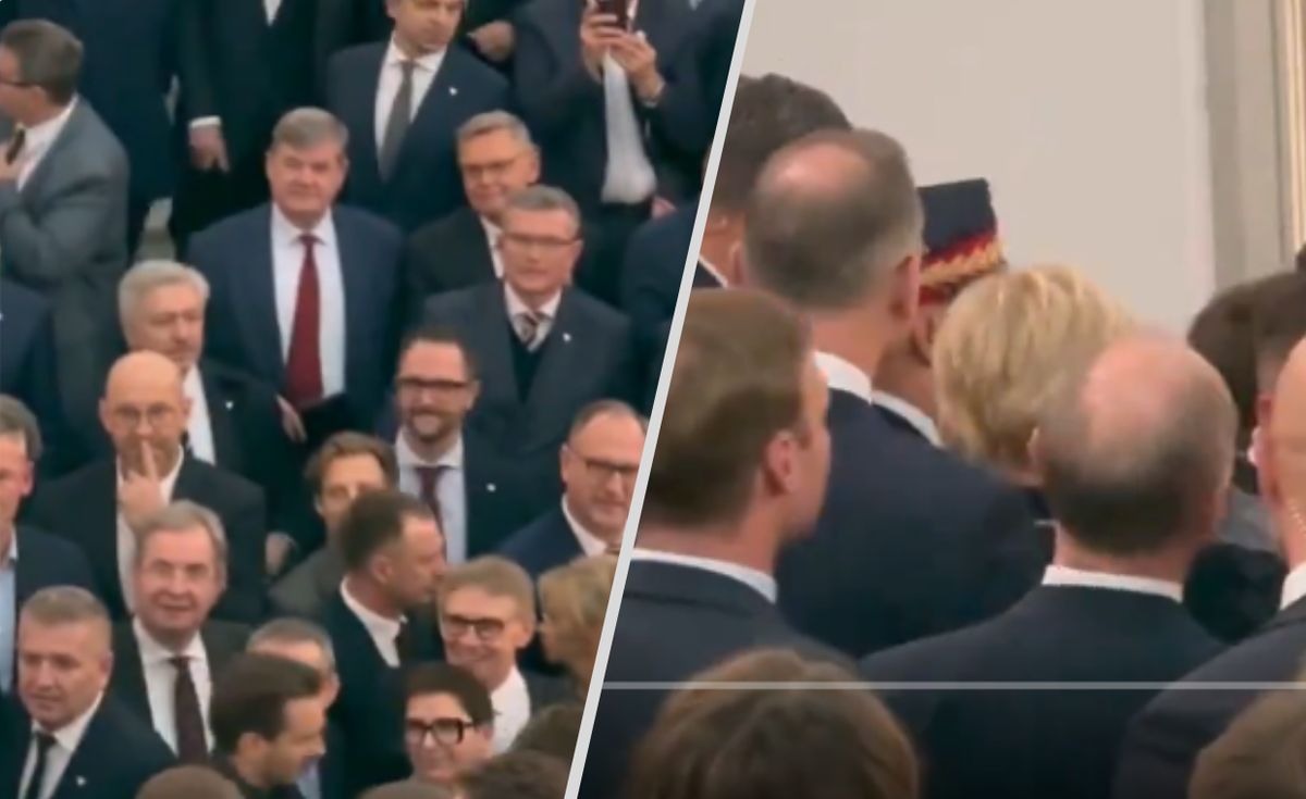 Andrzej Duda w trakcie opuszczania Sejmu