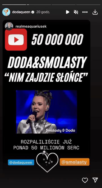 Doda poinformowała na InstaStories o ogromnym sukcesie