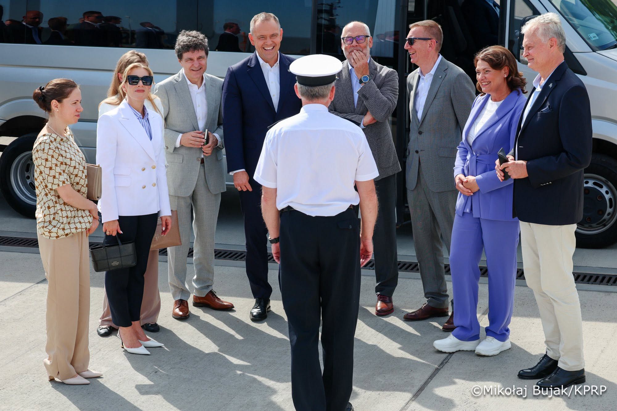 Marta Nawrocka na spotkaniu w Juracie