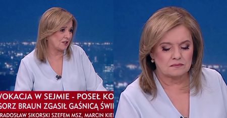 Danuta Holecka zniknęła z "Wiadomości", ale odnalazła się w TVP Info. Doszło do burzliwej wymiany zdań: "Ale co mi pan WMAWIA..."