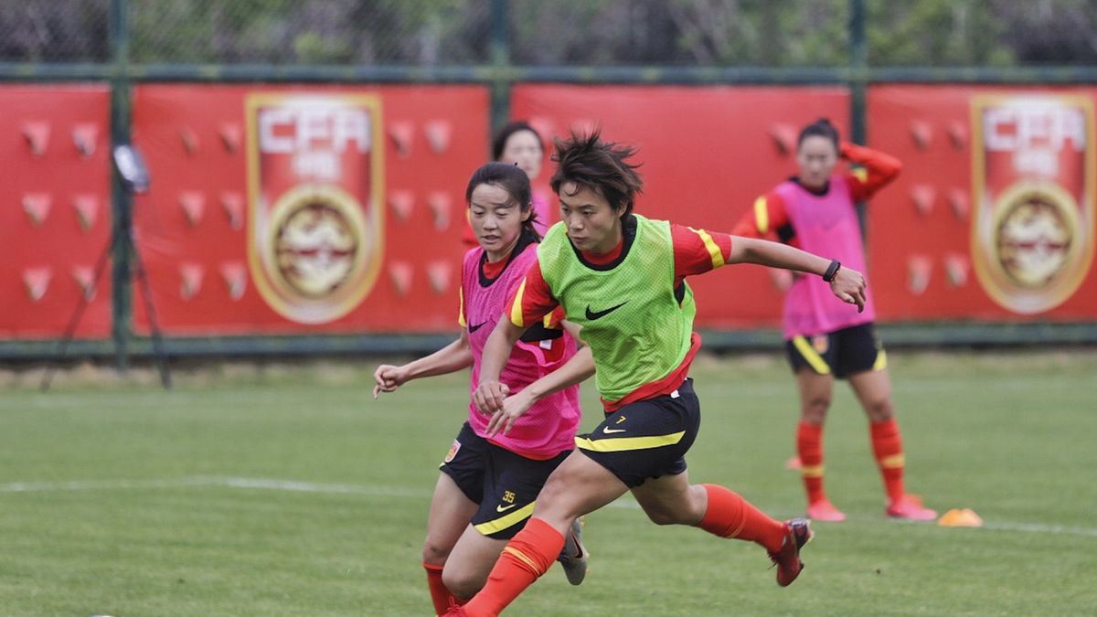 Trening chińskiej drużyny kobiet