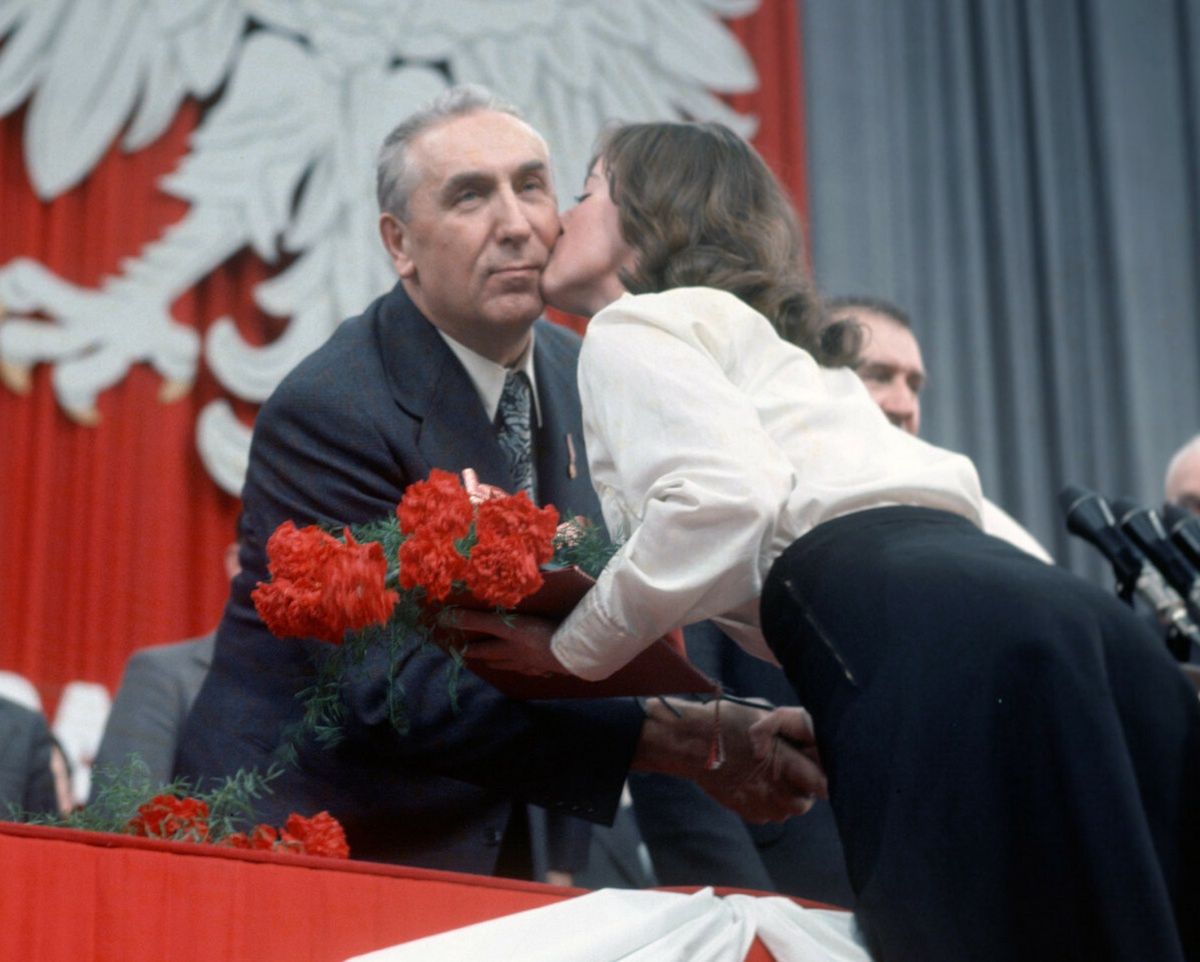 Edward Gierek na uroczystym otwarciu Huty Katowice, grudzień 1976 r.