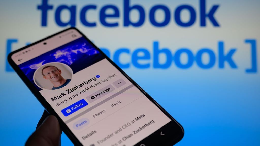 Mark Zuckerberg's Facebook Turns 20 Years Old - Photo Illustration
Mark Zuckerberg's Facebook page is being displayed on a smartphone with Facebook visible in the background, illustrating the platform that was founded 20 years ago. This photo illustration was taken in Brussels, Belgium, on February 3, 2024. (Photo by Jonathan Raa/NurPhoto via Getty Images)
NurPhoto
20 year facebook, meta, money, application, business news, entertainment, facebook 20 year, facebook marketing, facebook meta, facebook stock, famous, illustrative, media, mobile technology, network, popular, social, social media concept, social media symbols, technologies, thefacebook, trade, zuckerberg