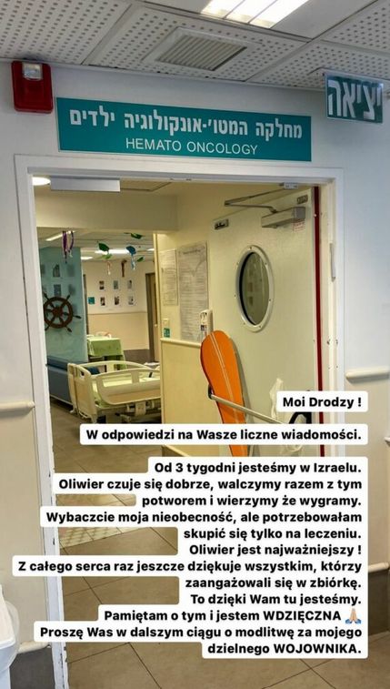 Relacja Magdaleny Stępień ze szpitala (Instagram)
