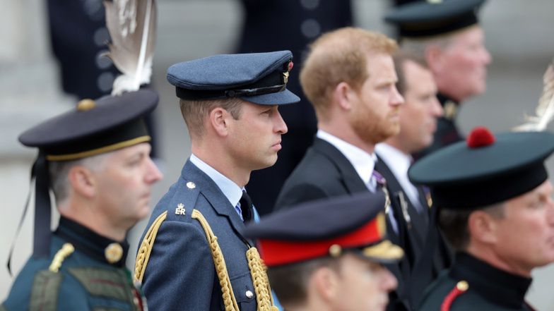 Rodzina królewska na uroczystościach pogrzebowych królowej Elżbiety II