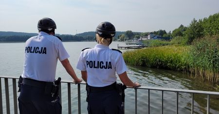 Policjanci na  rowerach