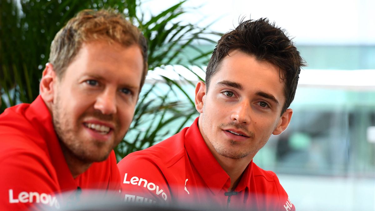 Sebastian Vettel (po lewej) i Charles Leclerc