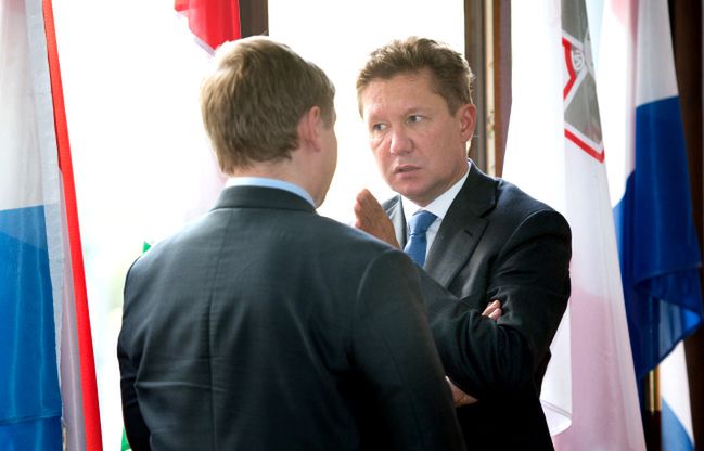 Szef Gazpromu Aleksiej Miller jest twardym graczem. Na zdjęciu podczas</br>brukselskich rozmów o bezpieczeństwie energetycznym na Ukrainie</br>