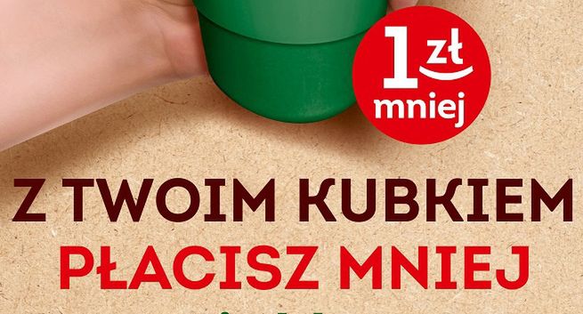 Żabka jak Starbucks. Klienci, którzy przyjdą z własnym kubkiem zapłacą za kawę o 1 zł mniej