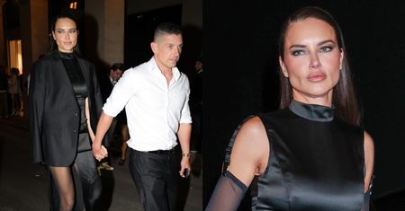 Mroczna Adriana Lima wkracza na uroczystą kolację u boku partnera. W końcu przypomina siebie?