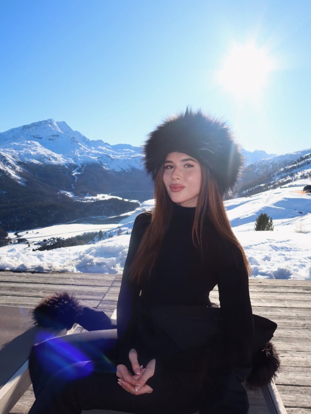 Roksana Węgiel w St. Moritz w Szwajcarii