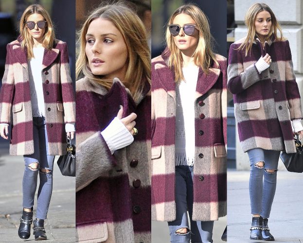 #TRENDY: Olivia Palermo w płaszczu w kratę