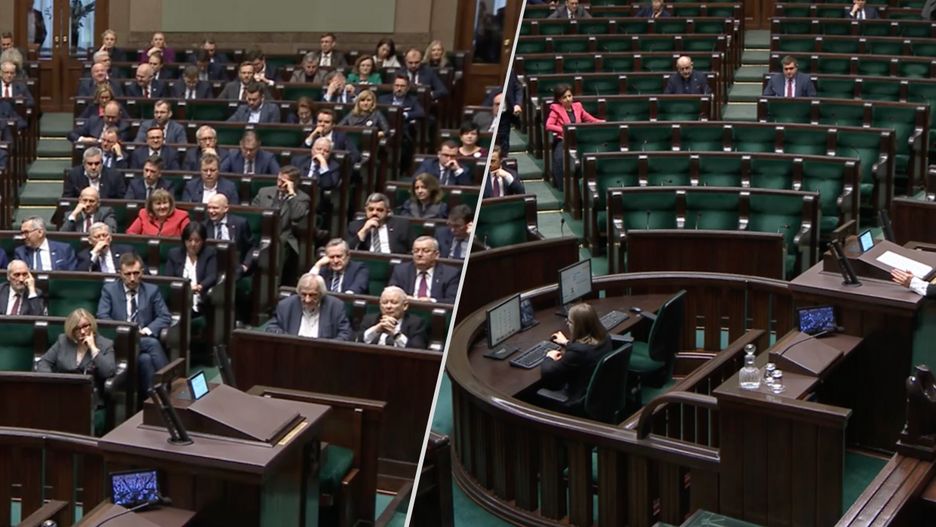 Politycy PiS opuścili salę sejmową