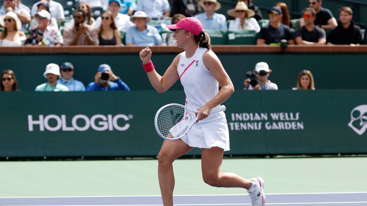 PAP/EPA / John G. Mabanglo / Iga Świątek w finale Indian Wells 2024