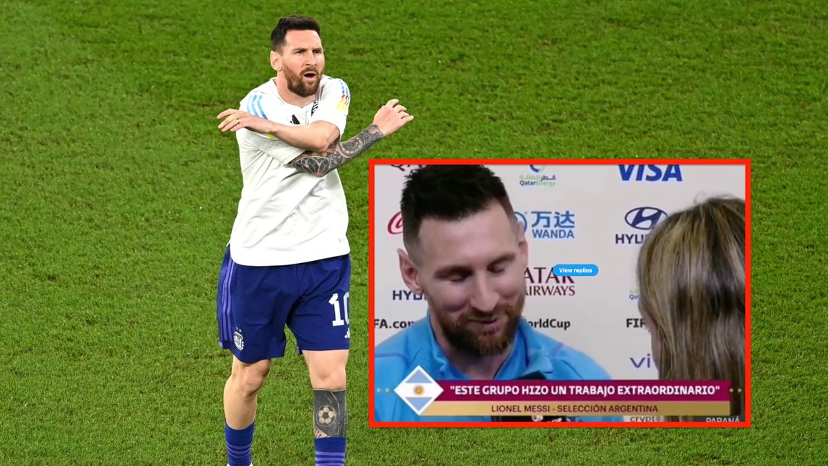 Twitter / Lionel Messi był wyraźnie zakłopotany podczas rozmowy z jedną z dziennikarek.