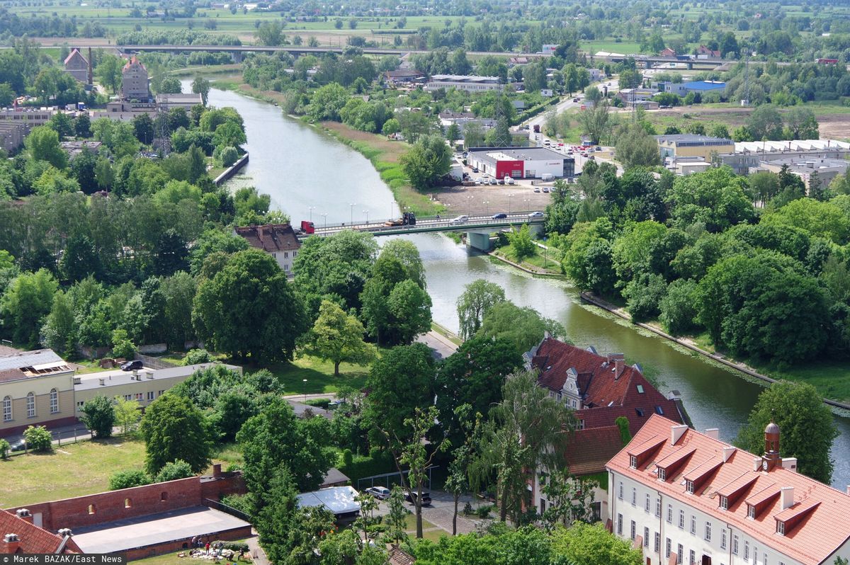 Panorama Elbląga - jednego z największych miast w woj. warmińsko-mazurskim 