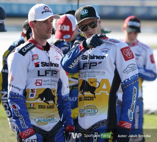 David Bellego (z lewej) po ośmiu meczach sezonu 2022 ma w PGE Ekstralidze średnią 1,575 pkt./bieg