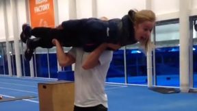 Nietypowy trening rywala Bródki. Zobacz, co wyprawiał z koleżanką z kadry