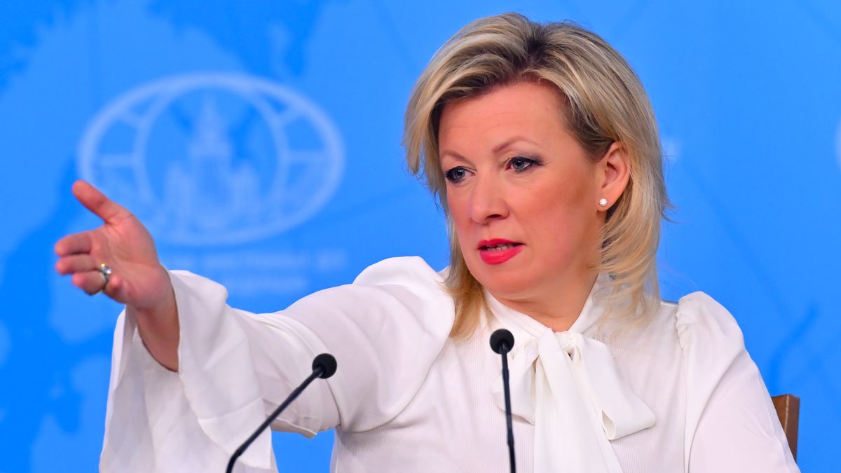 MOSCOW, RUSSIA - JANUARY 20: Russian Foreign Ministry spokesperson Maria Zakharova chairs Foreign Minister Sergey Lavrovâs annual press conference at the Russian Foreign Ministry Conference Hall in Moscow, Russia, on January 20, 2026. (Photo by Sefa Karacan/Anadolu via Getty Images)