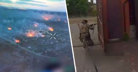 Równają Wołczańsk z ziemią. Kłęby dymu nad miastem