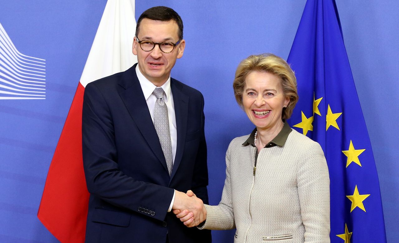 Premier Mateusz Morawiecki i Ursula von der Leyen