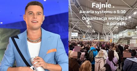 Adam Zdrójkowski UTKNĄŁ w gigantycznej kolejce na lotnisku Chopina. "Awaria systemu. Organizacja wołająca o POMSTĘ"