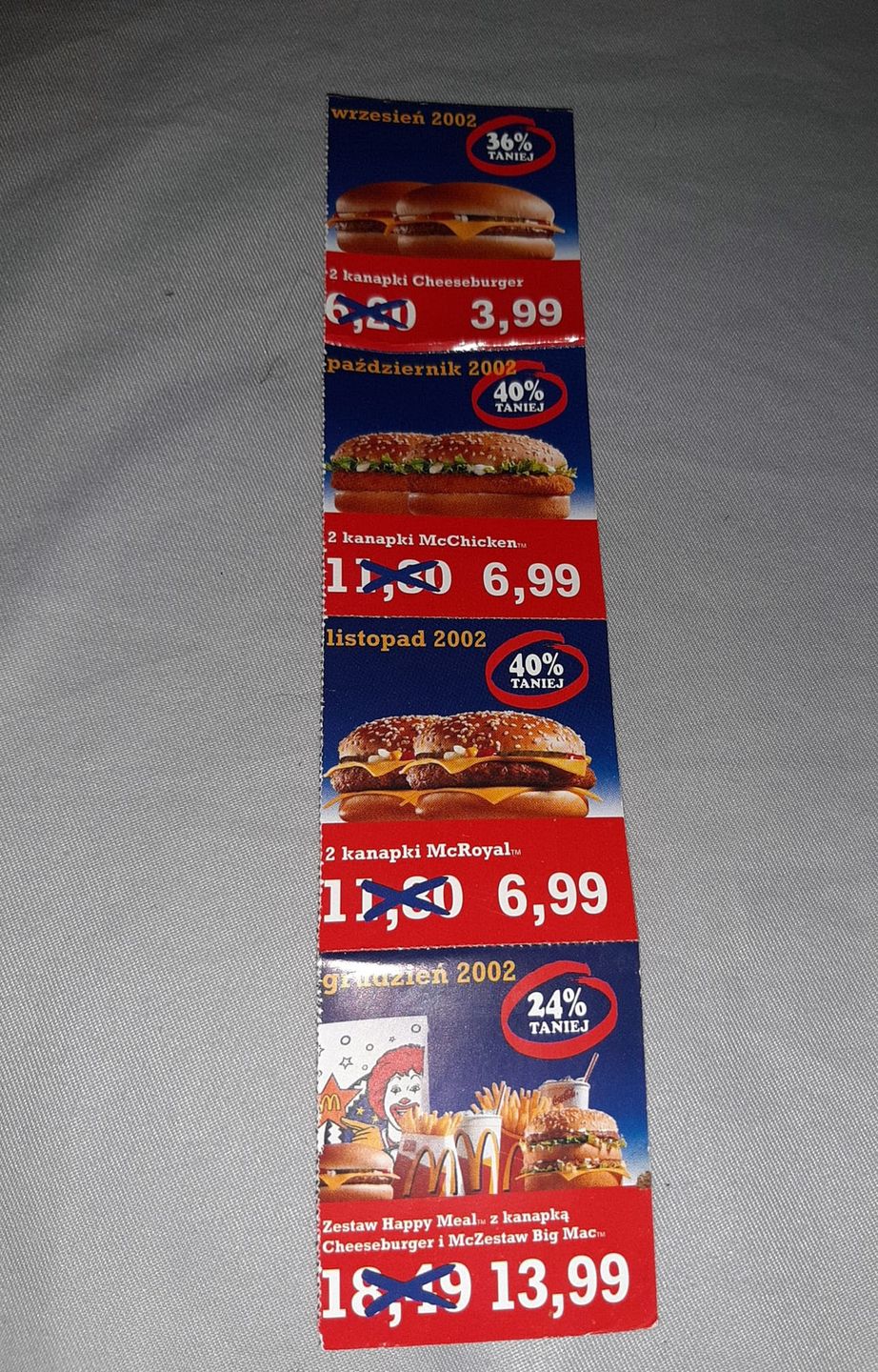 Cheeseburger za 3 zł. Sprawdzamy stare kupony z McDonald's