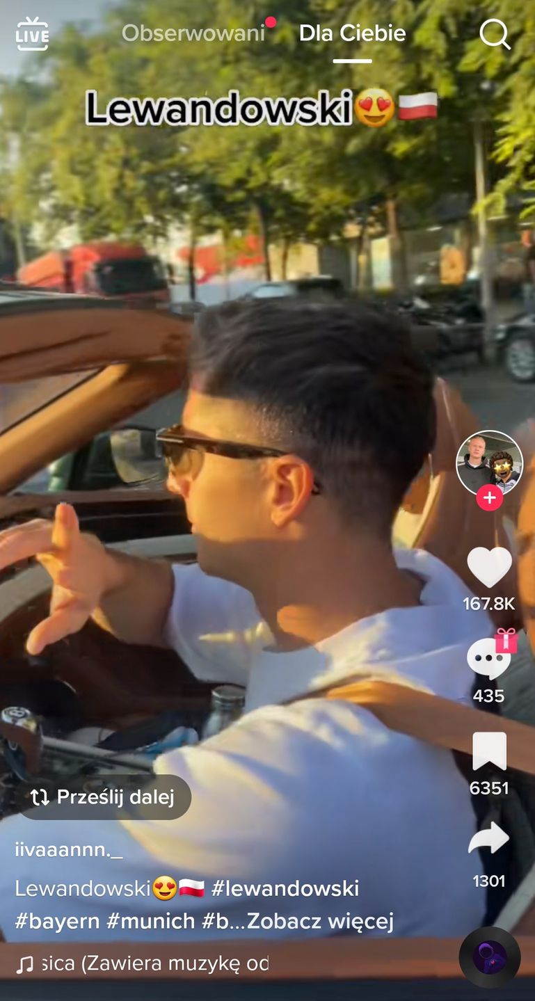 Robert Lewandowski w Bentleyu